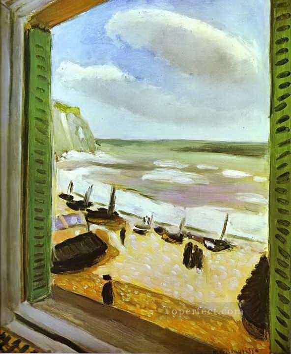 Ventana abierta escena de playa fauvismo abstracto Henri Matisse Pintura al óleo